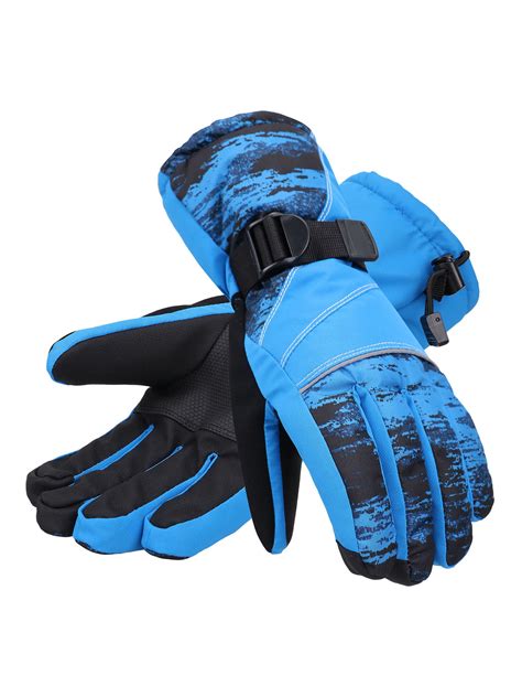 Mens Waterproof Ski Gloves Thinsulate Insulation Touchscreen Ski Gloves