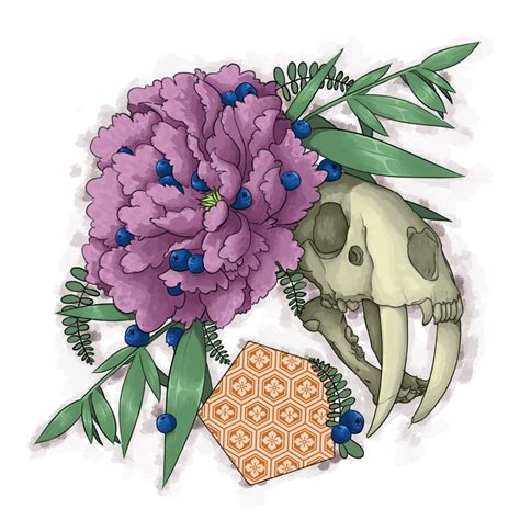 Skull And Peony — Weasyl