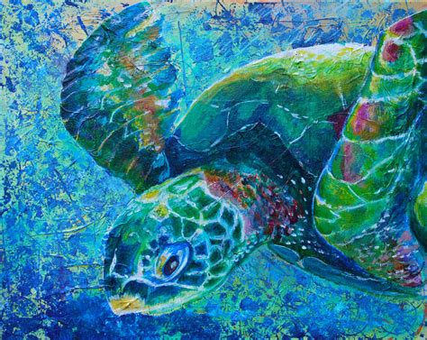 Follow Your Path By Leanne Blackwell Sea Turtle Art Sea Turtle