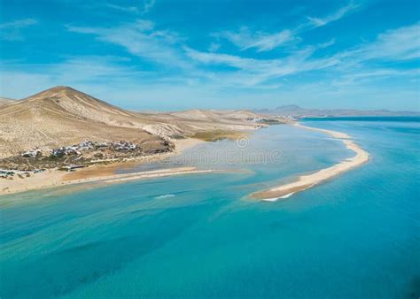Stunning High Aspect Aerial Panoramic View Of The Beautiful Beach Lagoon And Sand Dunes At