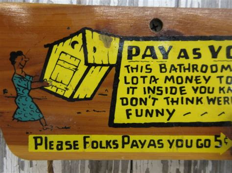 Vintage Novelty Sign Outhouse Satirical Sign Retro Style Etsy