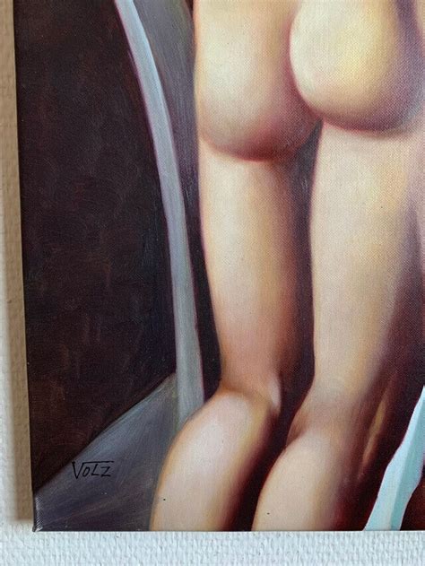 Ölgemälde ADAM and EVE nach Tamara de Lempicka Öl Leinwand signiert