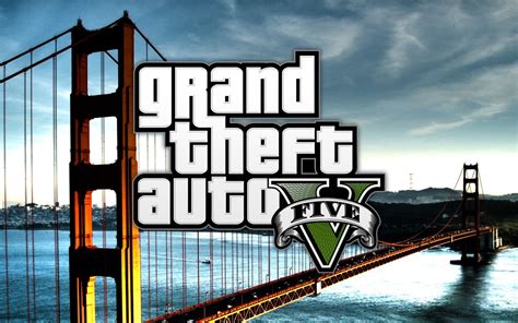 1920x1200 Wallpaper Gta V Grand Theft Auto V Game Bridge Logo Gta