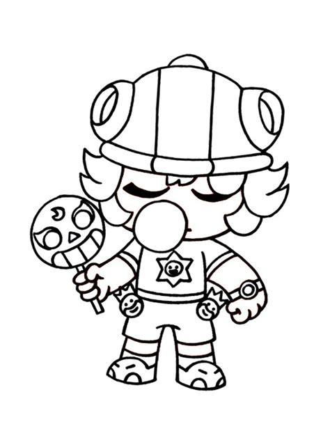 Coloring Page Sugar Rush Sandy Brawl Stars In Star Coloring My XXX