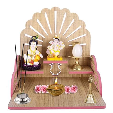 Buy Midu Wooden Readymade Wall Hanging Puja Temple For Home God Stand