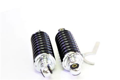 135 Inch Chrome Adjustable Coil Over Shock Absorber Pair