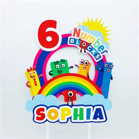 This Personalized Numberblocks Birthday Cake Topper Is 55 Wide And