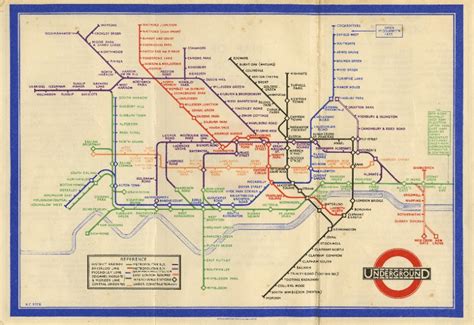 London Tube Map 1933 Harry BeckÓ Tfl From The London Transport