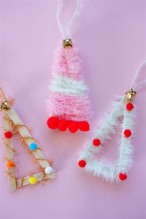 Diy Popsicle Stick Christmas Tree Ornaments Diy Im Home