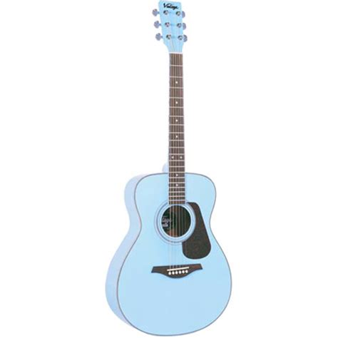 Disc Vintage V300 Acoustic Guitar Baby Blue Gear4music