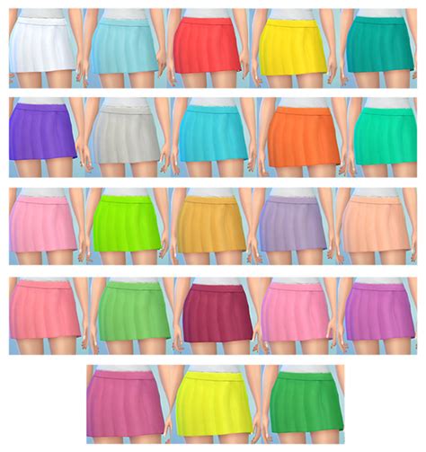 Maxis Match Cc For The Sims 4 • Sim Blob 23 Ea Skater Skirt Recolours