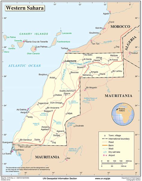 Desconocido Apellido Móvil Mapa Sahara Español 1975 Pánico Dar Derechos