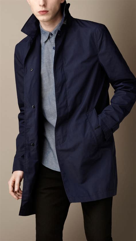 The practical yet highly fashionable, leather car coat is our finest pick for men. Lyst - Burberry Lightweight Technical Car Coat in Blue for Men