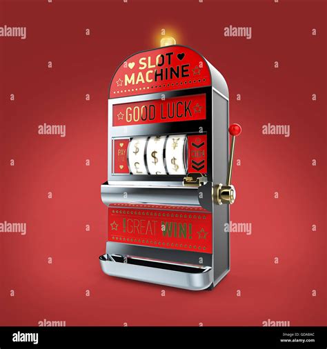Vintage Classic Slot Machine With Currency Symbols On Reels Isolated