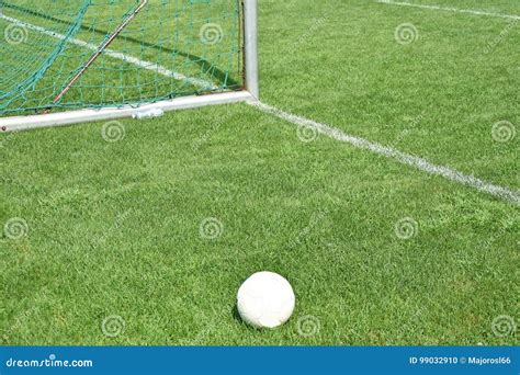 Soccer Field And Goal Stock Photo Image Of Green Format 99032910