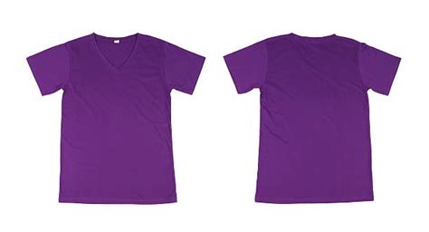 Royalty Free T Shirt Rear View Front View Purple Pictures Images And