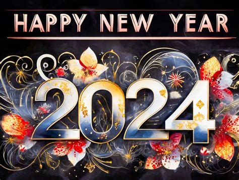 New Year 2024 Greeting Card Free Stock Photo Public Domain Pictures