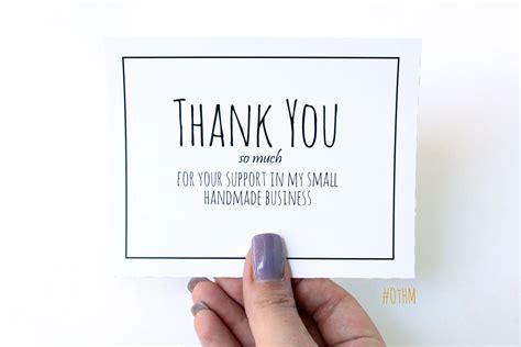 Wholesale Small Business Thank You Card Customized Logo Personalized