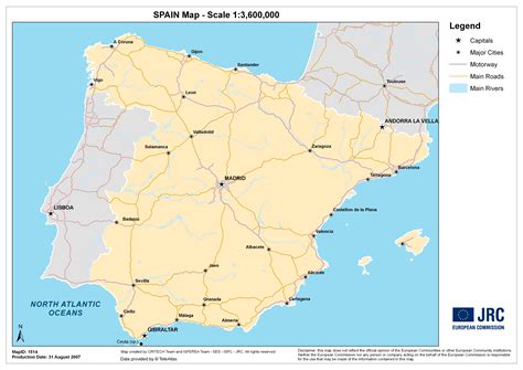 Large Detailed Map Of Spain Spain Large Detailed Map