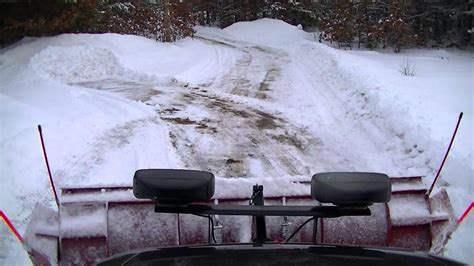 Snow Plowing Driveway Roof Cam Western Pro Plow With Custom Wings
