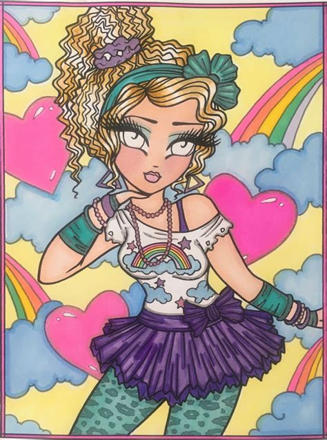 “rainbow rae” from hannah lynn s whimsy girls through the decades hannah lynn coloring