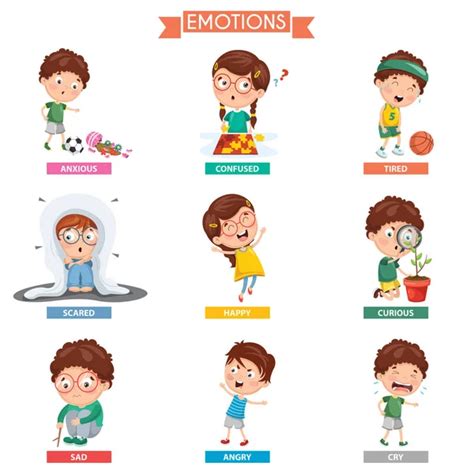 Kids Emotions Vector Art Stock Images Depositphotos