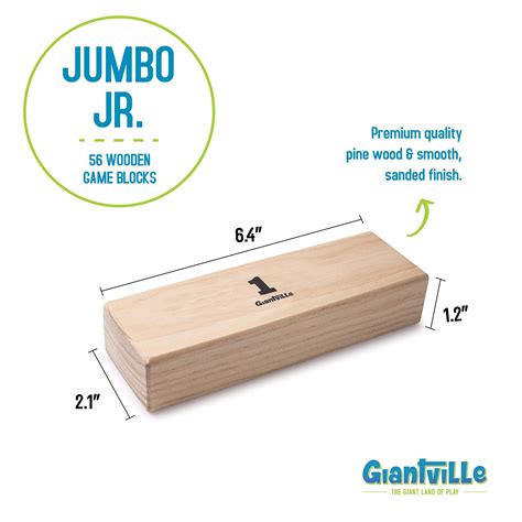 Giant Tumbling Timber Toy Jumbo Jr Wooden Blocks Floor Game For Kids