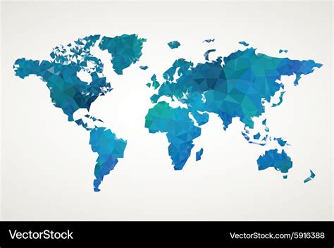 World Map Geometric Pattern Royalty Free Vector Image