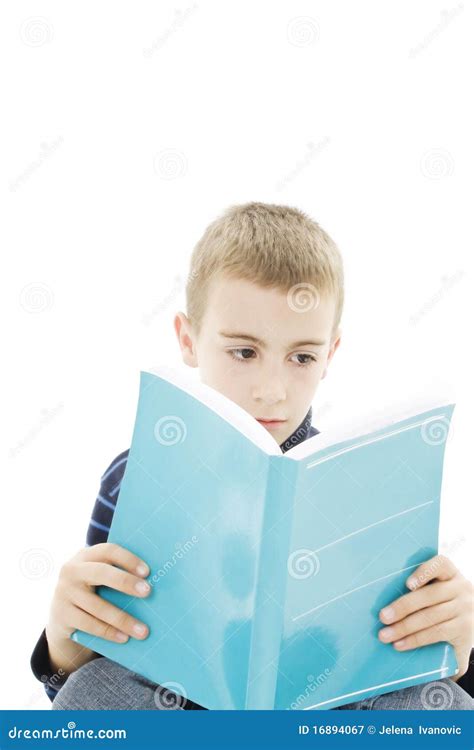 A Portrait Of A Handsome Boy Reading Book Stock Image Image Of
