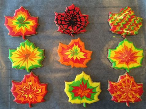 Autumnal Leaf Cookies Oh And A Spidey Cookie Album On Imgur