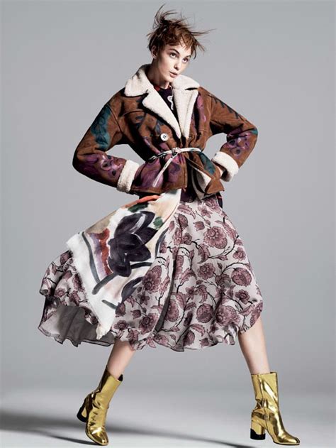 Caroline001 Caroline Trentini Rocks Colorful Fall Fashions For Vogue Us