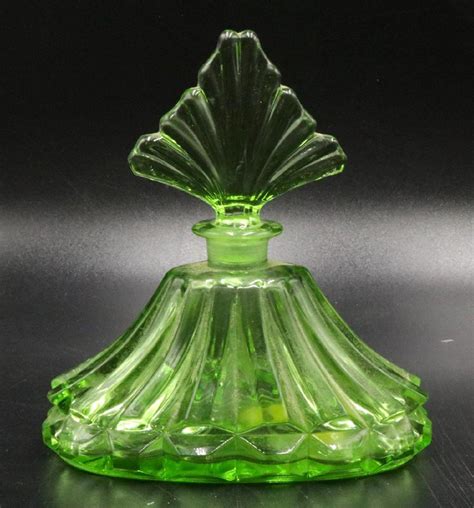 Vintage Green Glass Perfume Bottle Antique Perfume Bottles Vintage Perfume Bottles Bottle Lamp