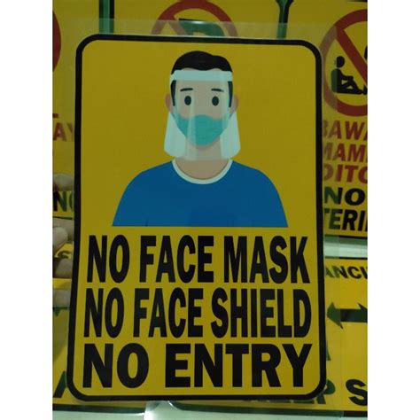 But some people are turning to plastic face shields or masks with the cdc also does not recommend face shields as a substitute for cloth masks because evidence is lacking to show their effectiveness, the agency says. No Face Mask No Face Shield No Entry | Shopee Philippines