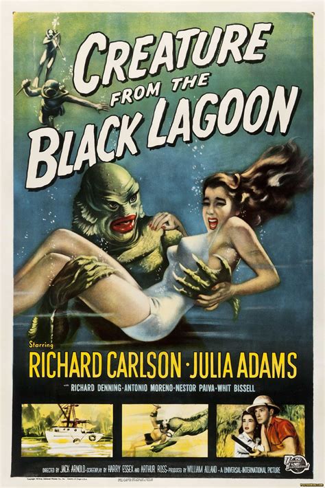 Retro Movie Poster Creature From The Black Lagoon By Jack Arnold