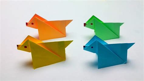 Paper Animals Easy For Beginners Origami Dog Simple Steps 3d Paper