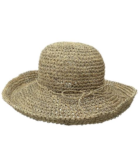 Womens Crocheted Seagrass Hat With Self Trim Natural Cx11ji5egy1
