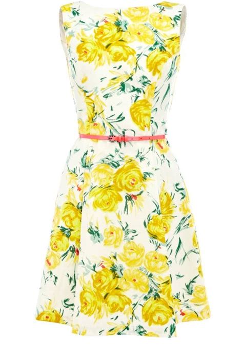 Cute Vintage Yellow Rose Dress Rose Dress Fashion Clothes Women Style