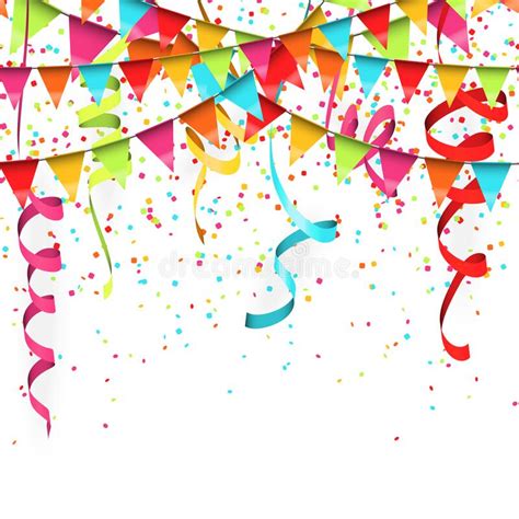 Seamless Colored Confetti Streamers Stock Illustrations 123 Seamless