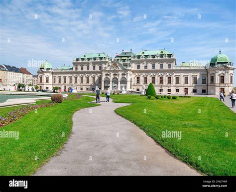 View With Belvedere Palace Schloss Belvedere Built In Baroque
