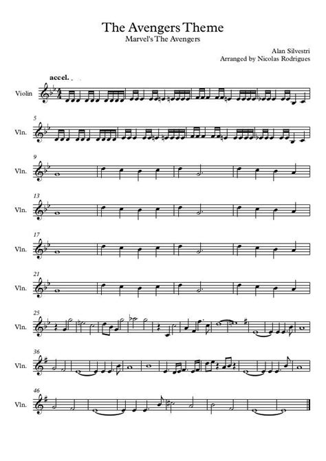 The Avengers Theme Sheet Music In 2019 Viola Sheet Music Trumpet