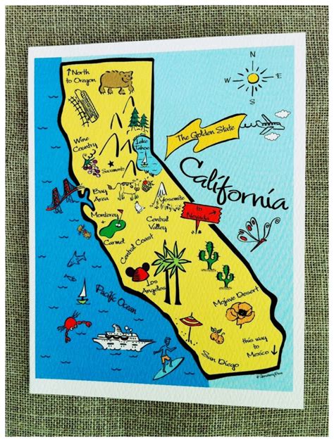 Kids Map Of California Il Fullxfull K Website Inspiration For