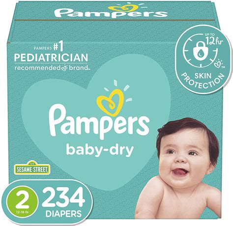 Diapers Size 2 234 Count Pampers Baby Dry Disposable Baby Diapers