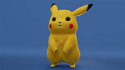 Pikachu Model With Fur Texture 3d Cgtrader