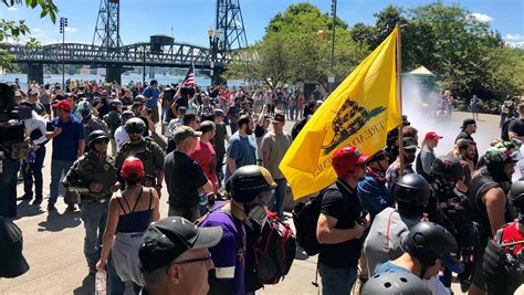 Portland Protests Clashes Occur At Right Wing Patriot Prayer Rally