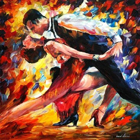 Dance Art Tango Painting On Canvas By Leonid Afremov Tango Of Passion