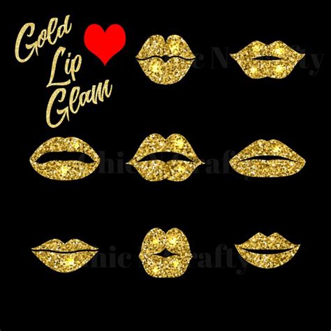 gold lips clipart golden lips lips graphics kissing lips gold glitter lips commercial use