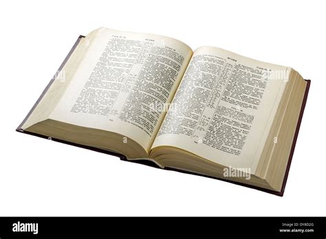 Open Bible Isolated On White Background Stock Photo Alamy