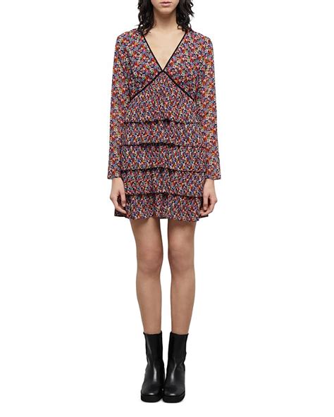 The Kooples Blazing Field Floral Print Tiered Mini Dress Bloomingdales