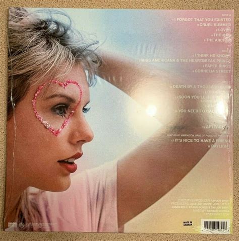 Taylor Swift Lover Colored Pink And Blue Double Vinyl Lp Records