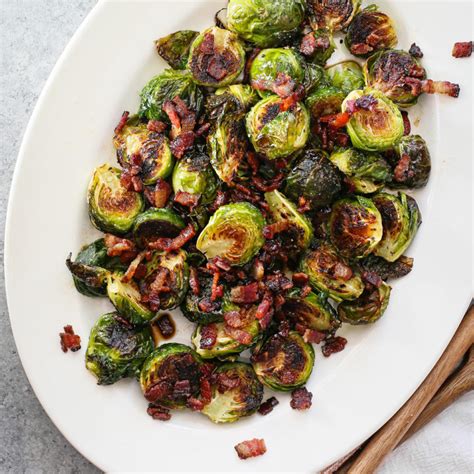 Oven Roasted Brussels Sprouts With Bacon And Balsamic Good Life Eats